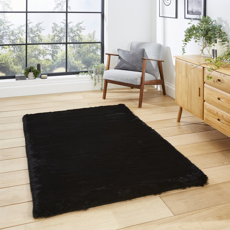 Tamay area rug Table Tufted Rectangle Black, Rectangle 60cm x 120cm