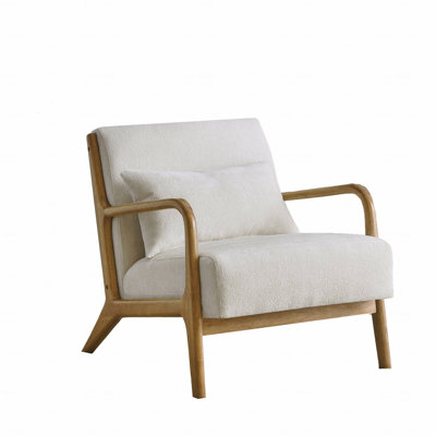 Modern Style Accent Chair with Removable Lumbar Pillow