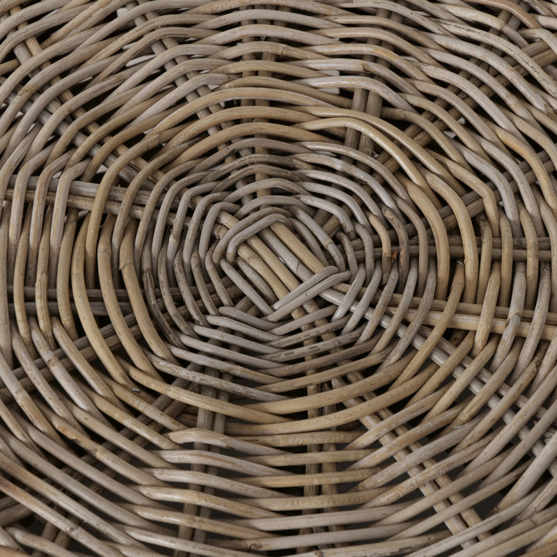 Von Wicker Grey Pouf
