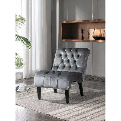Élégante chaise en velours avec rembourrage en éponge épaisse - confortable pour la chambre de bureau