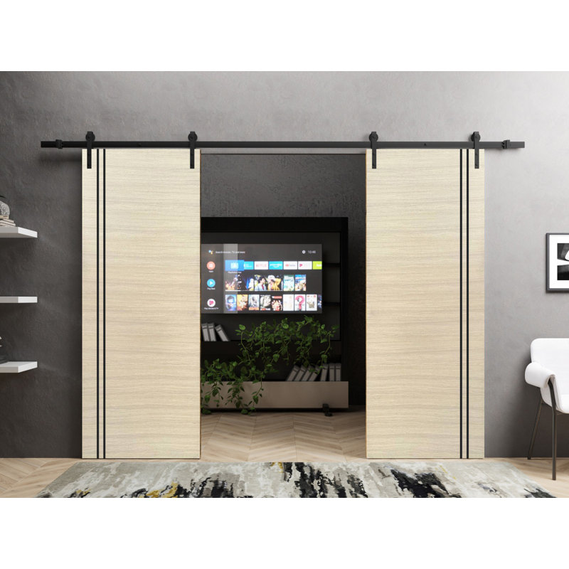 Porte de grange en bois massif massif, 36 po x 96 po