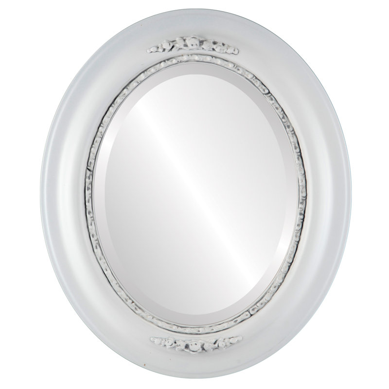 Miroir décoratif ovale biseauté Wisbech, H 21 po x l 17 po