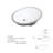 White Oval Ceramic Washbasin - Undermount, Heat, Stain, Scratch, Rust With Overflow Stain Lavatory Sink For Decoration White,