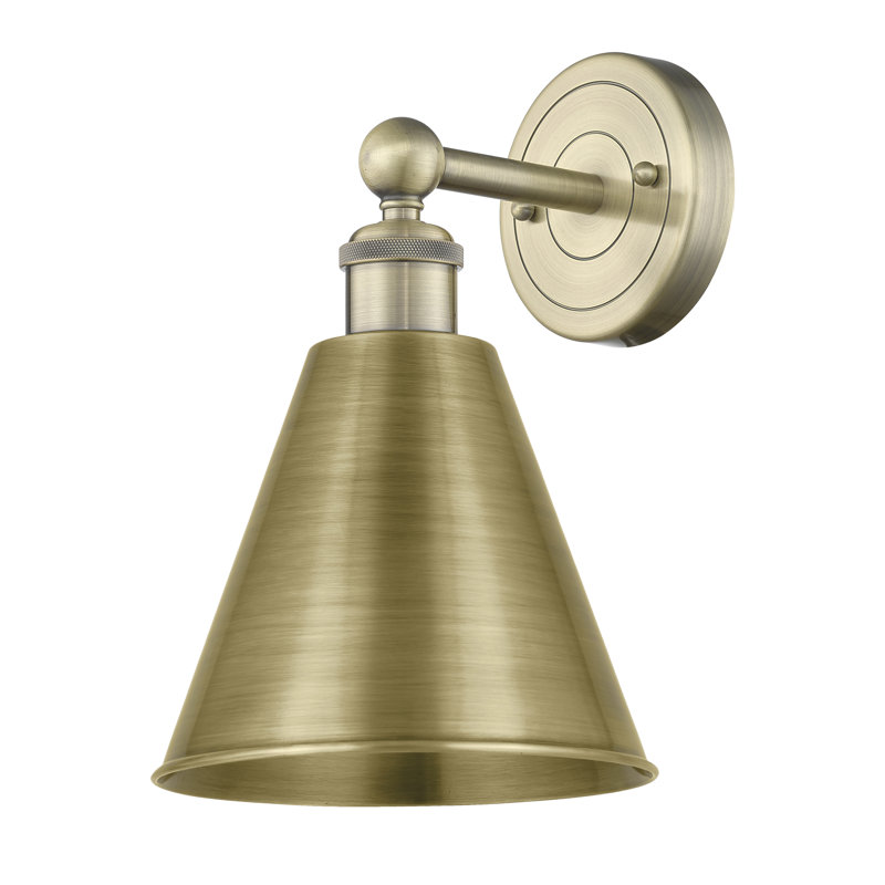 Applique murale 1 lumière 8 "Ballston Cone, Laiton antique