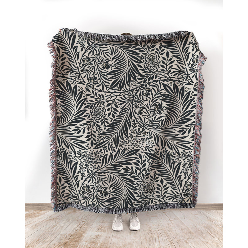 Hand Woven Throw Blanket, 50" W x 60" L