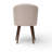 Lydia Dining Chair Set of 2 Walnut Finish Upholstered Performance Fabric