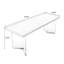 Black Rectangular Solid Wood + Acrylic desk-108781379