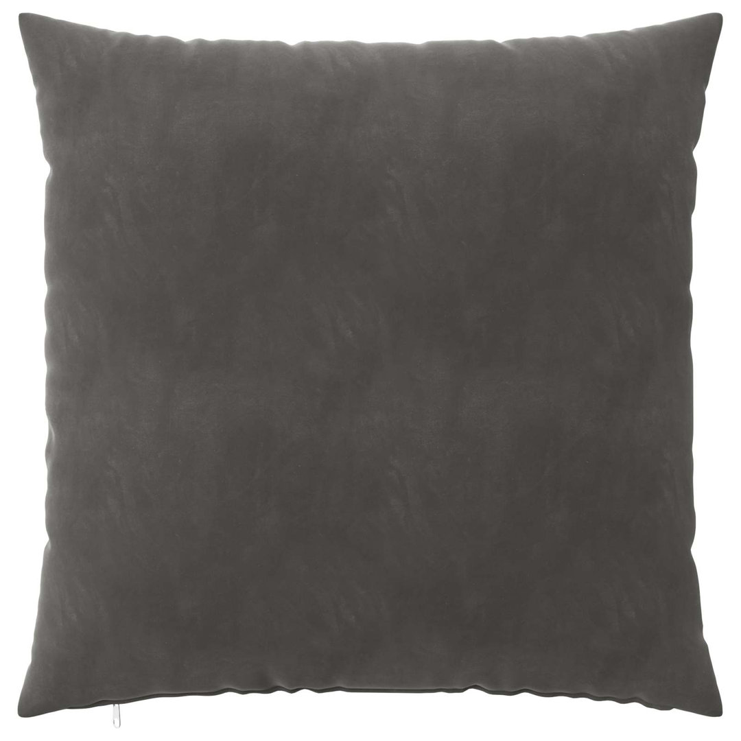 vidaXL - Cushion Cover - 65 x 65 cm - Velvet - Grey - Image 2
