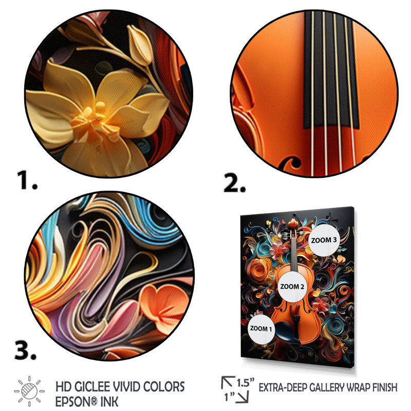 Opt Art Vibrant Symphony " Opt Art Vibrant Symphony ", Wrapped Canvas, 40" H x 30" W x 1.5" D