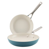 Kitchenaid Hard-Anodized Ceramic Induction Skillet Set, 2-Piece, Porcelain White