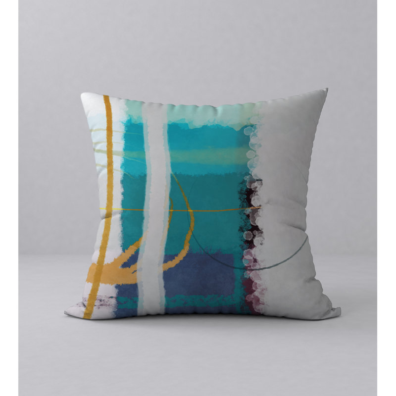 Abstract Reversible Throw Pillow, 20" x 20"