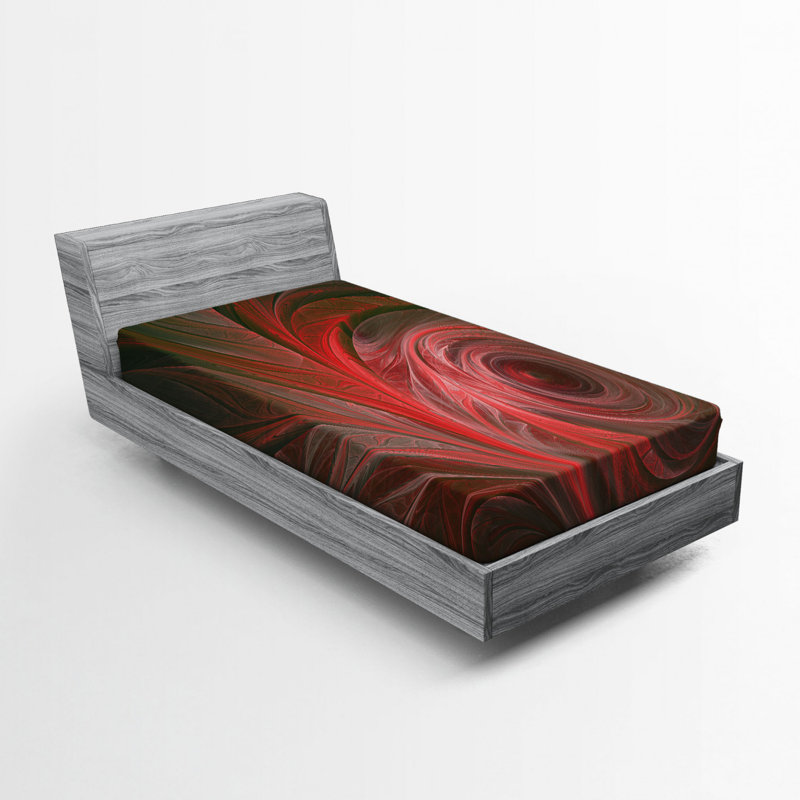 Microfiber Abstract Fitted Sheet, Twin Fitted Sheet