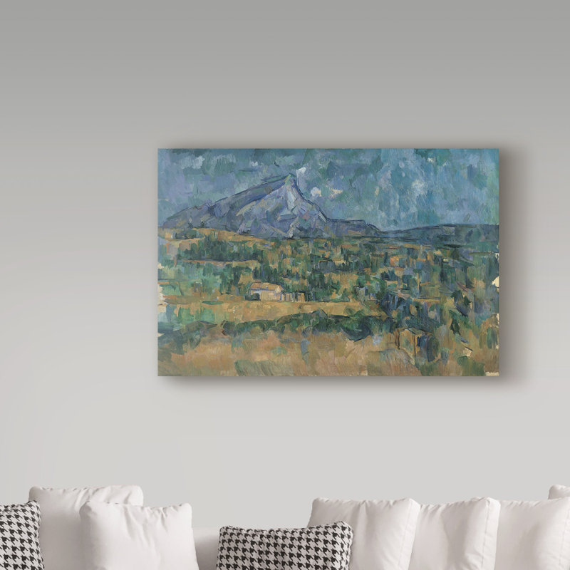 «Mont Saintevictoire» par Paul Cezanne - reproduction sur toile, H 12 po x l 19 po x P 2 po