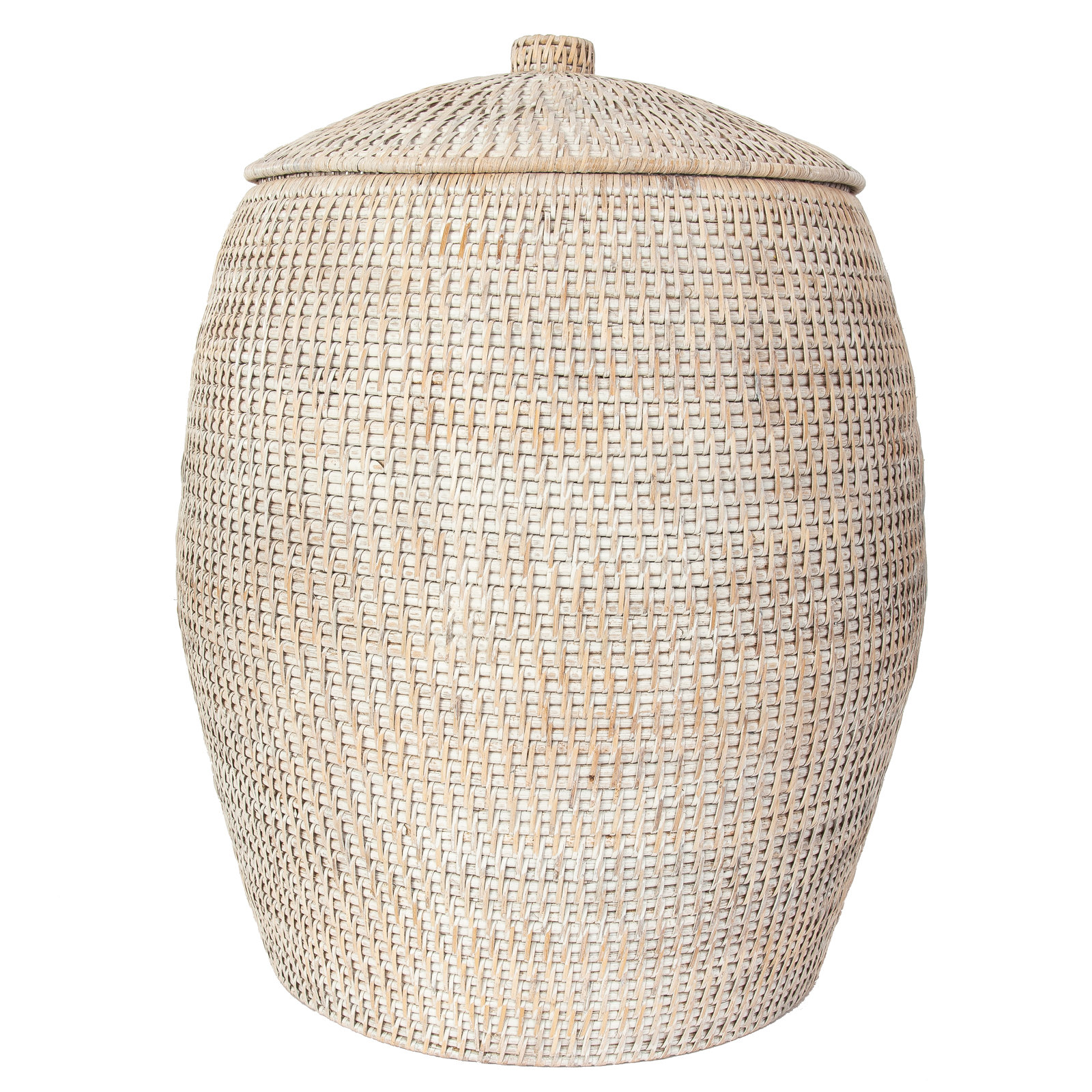 Canterbury Home Beehive Laundry Hamper with Liner, White Wash