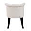 Chaise beige rembourrée en mousse avec finition et siège à dossier courbé avec pieds en tissu texturé-444064065
