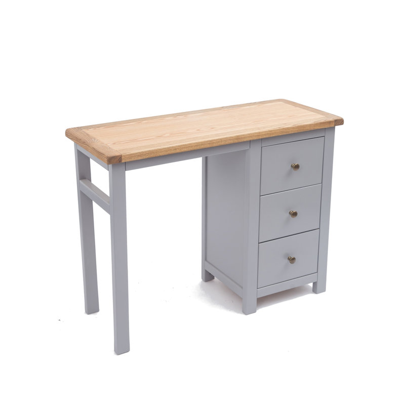 Mikell Writing Desk, Natural/Grey/Gold