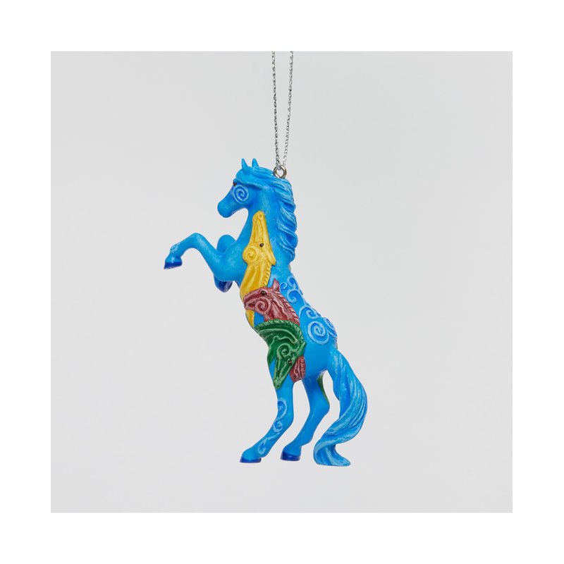 Ornement en forme de sentier de poneys peints