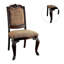 Chaise d'appoint rembourrée en cerisier brun Akiria