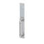 Ensemble de pinces à mortaiser Emtek SELECT, F13, pleine longueur, entraxe de 6,35 cm (2-1/2 po), tige extérieure en L, poignée moletée ; poignée intérieure Helios, chrome poli, pour gaucher-136216746-136216748