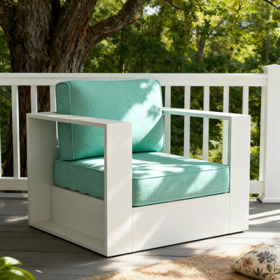 Chaise d'extérieur moderne en aluminium avec coussins
