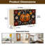 Buffet Buffet avec rangement Ornement de citrouille à motifs floraux complexes à motifs floraux noirs avec 2 portes pour le salon et la cuisine