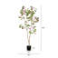 Bougainvillier artificiel 6 pi avec pot noir, plante à fleurs réaliste réaliste pour la décoration intérieure de bureau à domicile, bougainvillier en pot avec motif détachable