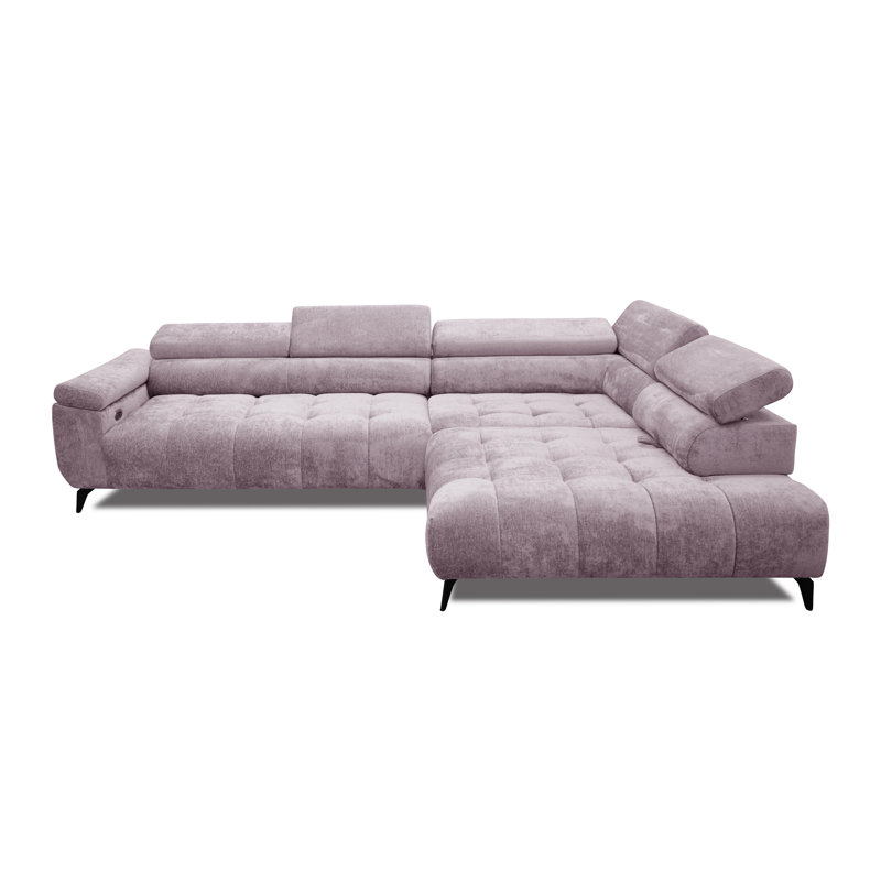 Temecia 3 Seater Corner Sofa , Purple, Left Hand Facing