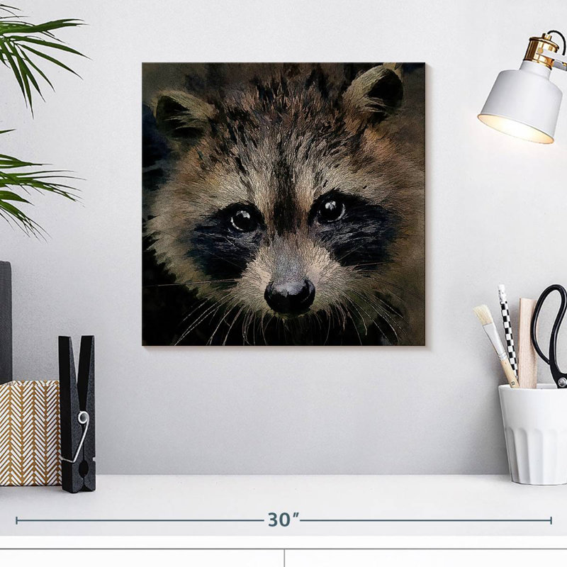 Brampt Racoon, 16" H x 16" W