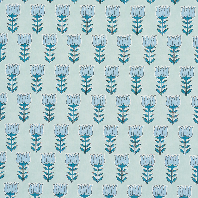 Tissu tulipe Mia, Minéral / bleu
