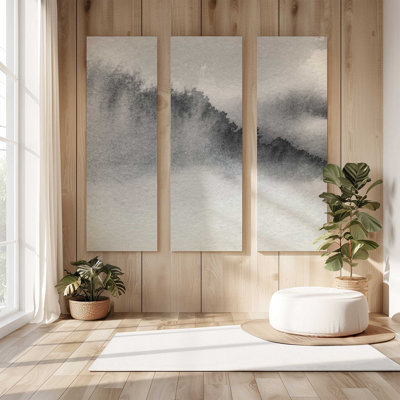 Whispering Woods v2 | 3 Panel Split Large Canvas Print | Combined Size 48" x 48"