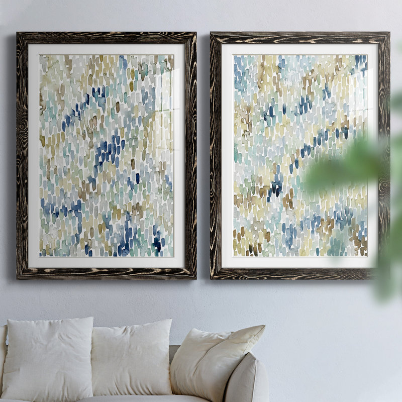 Impression encadrée River Wavelet, H 43,5 po x l 31,5 po x P 1 po, Papier encadré noir