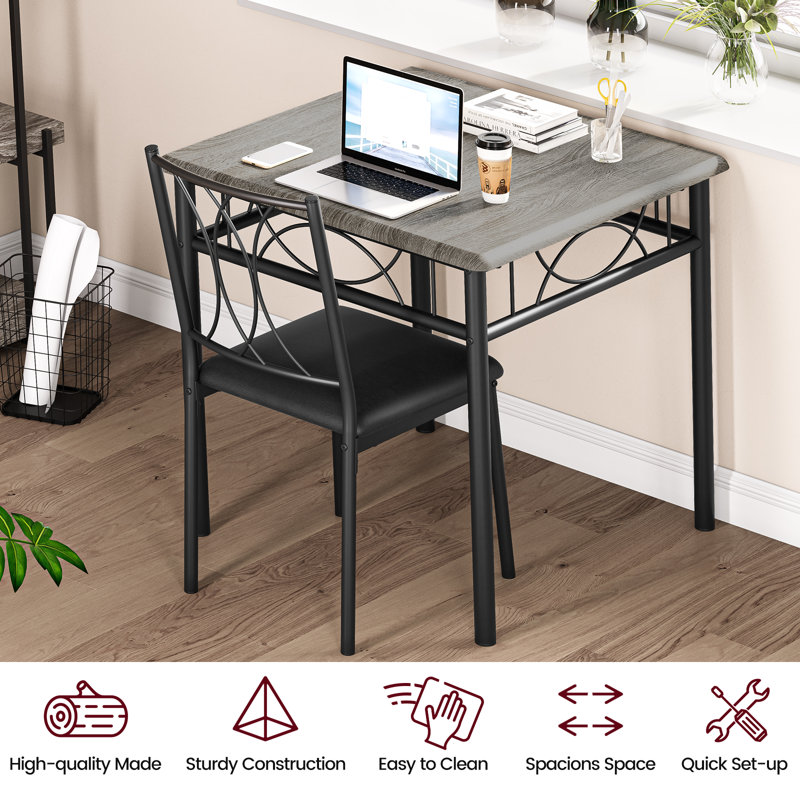 Dining Table Set for 2, Gray