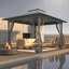 Pavillon de jardin escamotable 12 pi x 12 pi avec moustiquaire - gris-114043016