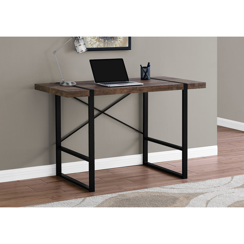 Fullilove Computer Desk, Home Office, Laptop, 48"L, Work, Metal, Laminate, Contemporary, Modern, Dark Brown/Black