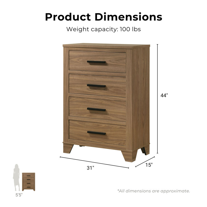  Antibes Rowane 4-Drawer Chest