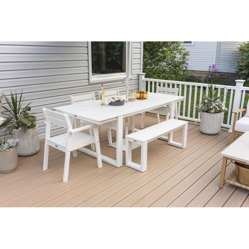 Calla Dining Bench, Seashell