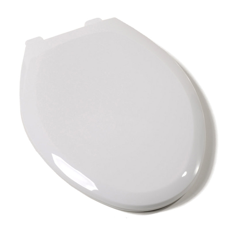 Elongated Toilet Seat and Lid, White