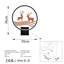 Lampe murale élégante, noir et cuivre, 11,8 x 14,2 x 3,9 pouces | Fabrication 100% métal, 12 W maximum | Interrupteur marche / arrêt, câble de 6,6 pi | Certifié IP44, parfait pour les décorations glamour et fauniques, idéal pour les fêtes et la maison-106854155