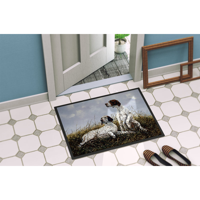 Tapis d’extérieur antidérapant à pointeur anglais, Rectangle 2 pi x 3 pi