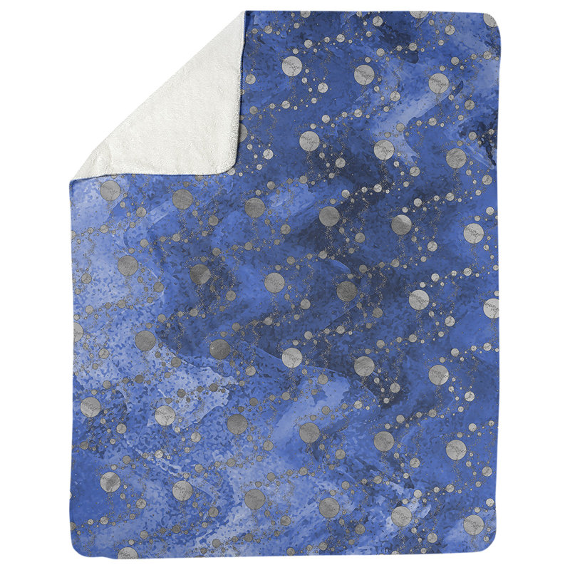 Couverture à étoiles Katelyn Elizabeth, l 52,5 po x L 62,5 po, Bleu