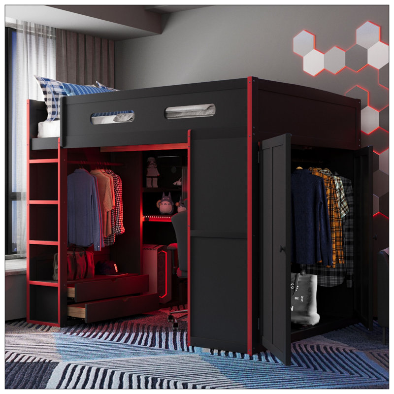 Lit pour chambre à coucher, Rouge