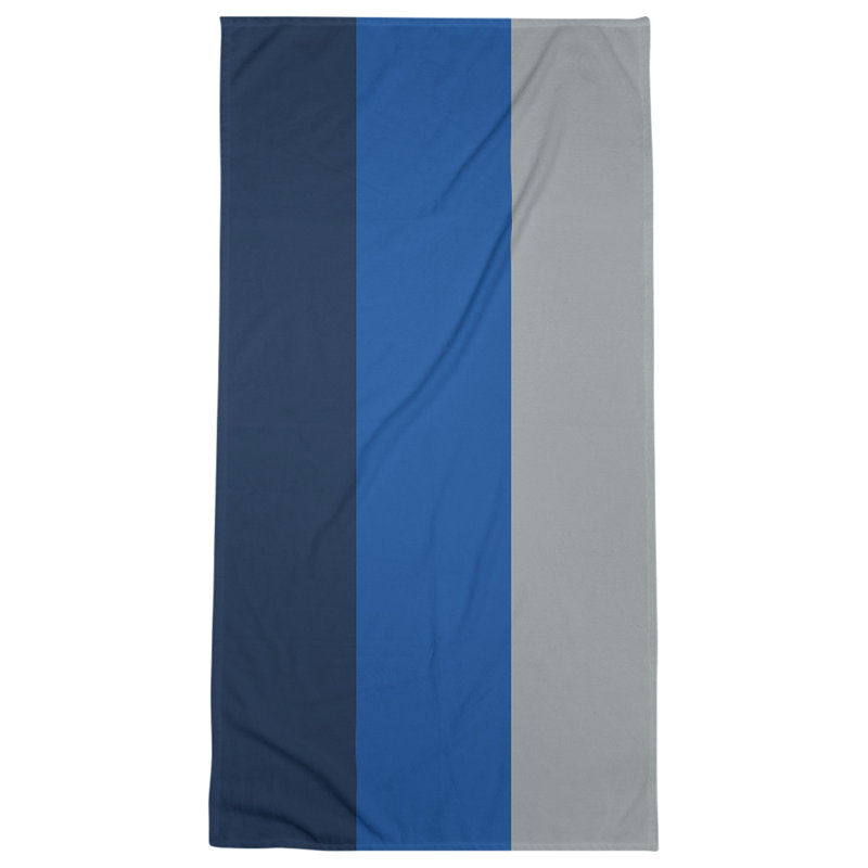 Lightweight Bath Towel, Navy Blue/Royal Blue/Gray, Poly/Cotton