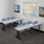 Neyland Cain T-Base training table and 2 Zeng stackable chairs-32520305-32520313-131241261