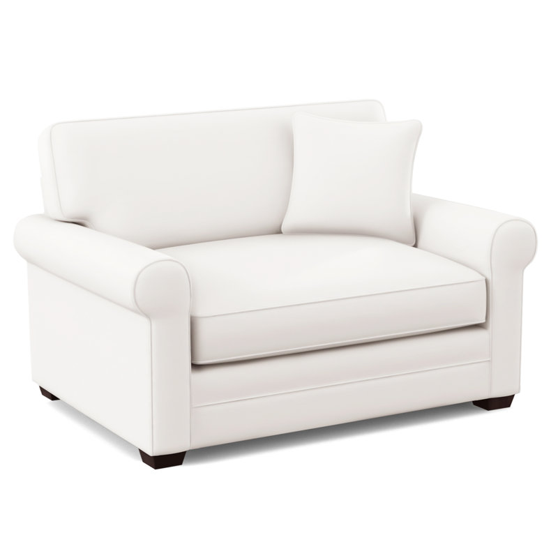 Canapé-lit simple de 57 po Bedford, Finition miel, Ivoire Elite; 0321-91, Matelas Air Dream