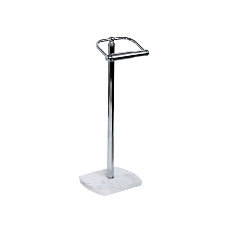 Cvetko Free Standing Toilet Paper Holder, White