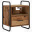 40 cm W Galvanised Steel Bedside Table-350445403