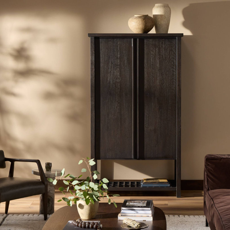 Dalton Cabinet-Aged Natural Oak, Smoked Black