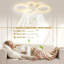Ventilateur de plafond blanc de 39 po avec lumières, télécommande et contrôle d'application, à intensité variable avec télécommande, 7 pales, 6 vitesses de vent-160245354