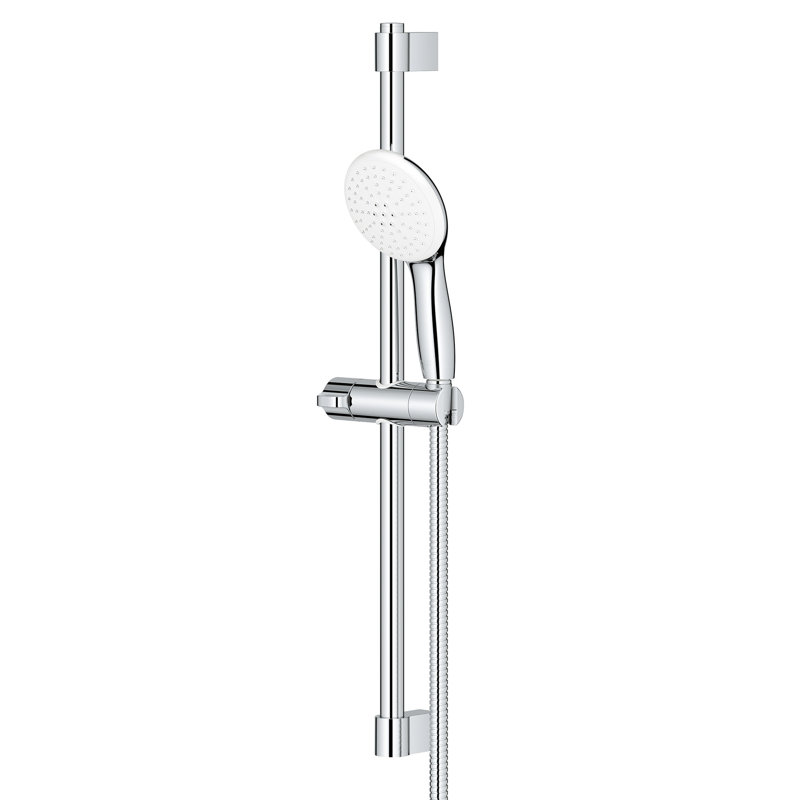 Ensemble de barre de douche ronde 24 po Tempesta 110, 2 jets, Chrome ciel étoilé