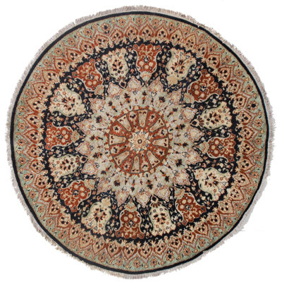 Tabriz One-of-a-Kind Round 6'5" x 6'5" Hand Knotted Area Rug